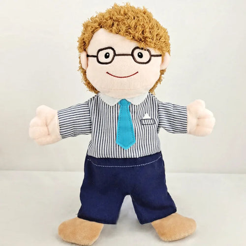 25cm Sweet Family Hand Puppet Dolls Early Education Learning Stuffed Plush Toys Cospaly Hand Finger Puppets for Children Gifts