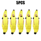 Halloween Adult Funny Cosplay Fruit Vegetable Costume Banana Carnival Dress Up Outfit Couple Party Purim Fancy Dress Stage Show