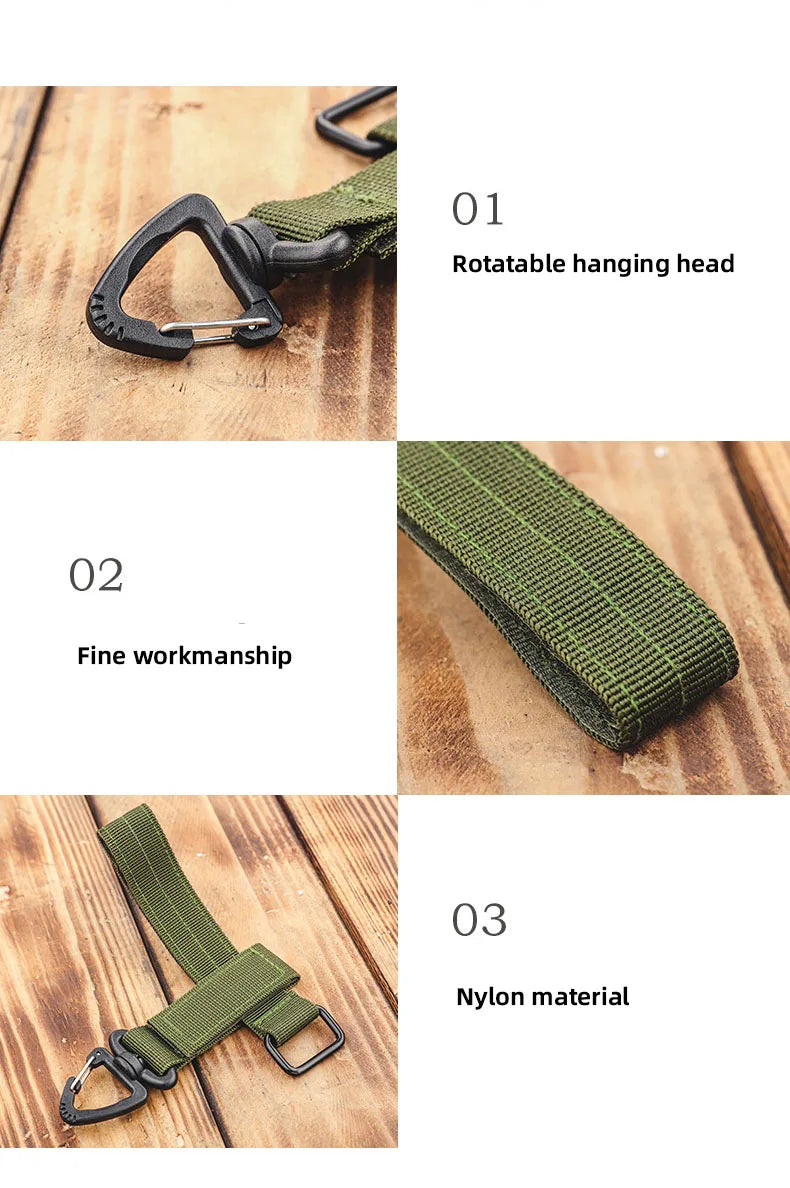 1/3/5pcs Outdoor Keychain Tactical Gear Clip Keeper Pouch Belt Keychain Webbing Gloves Rope Holder Military Molle Hook