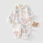 AYNIGIELL Spring & Autumn 0-12 Months Baby Jumpsuits, 100% Cotton Long Sleeve Clothes, Soft Newborn Rompers for Girls & Boys.