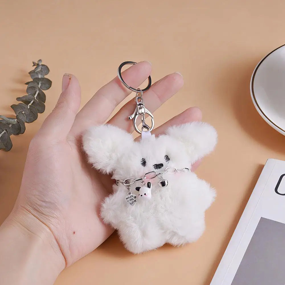 Plush Toys Doll Keychain Kawaii Pochacco Anime Pendant Cute Children Toy Gifts Keychains Keyring Plushie Birthday Girls
