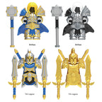 ZHMS01 Medieval Knight Orcs Warrior Elves Figures Building Blocks Army Armored Soldiers Shield Weapons Bricks Toys