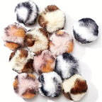 3Pcs Cat Toy Ball Leopard Print Plush Ball, Cat Self-Entertainment Ball Soft Cat and Dog Universal Toy Ball Interactive