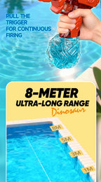 Electric Dinosaur Water Gun With LED Light Up Continuous Shooting Up to 8M Range Summer Pool Beach Toy for Kids Boys Girls