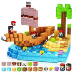 Sensory Montessori Stacking Cubes Construction Set Magnetic Building Blocks Magnet Cube Mine Set Toys Birthday Gift