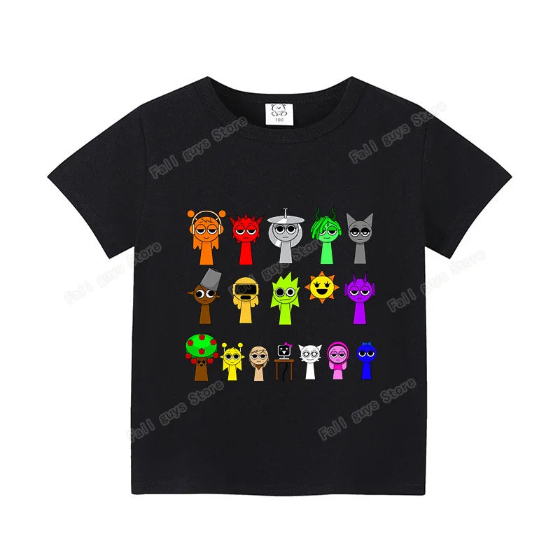 Sprunkis T-shirts Cartoon Oren Wenda Outdoor Clothes Short Sleeve Summer Cute Base Top Funny Birthday Gift