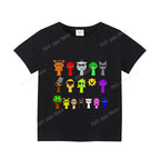 Sprunkis T-shirts Cartoon Oren Wenda Outdoor Clothes Short Sleeve Summer Cute Base Top Funny Birthday Gift