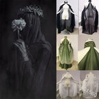 Cool Unisex Mantle Hooded Cloak Coat Wicca Robe  Cape Shawl Halloween Party Witch Wizard Cosplay Costumes Women