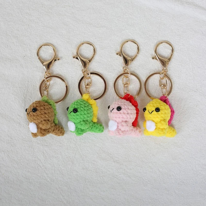 Mini Animal Doll Series Crochet Keychain Knitted Small Rabbit Doll Keyrings Mini Puppy Cute Keychain Wholesale Custom Accessory