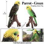 Oenux Bird Forest Animal Parrot Macaw Cockatiel Cockatoo Agapornis Puffin Model Solid PVC Garden Decoration Education Kids Toy