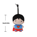9cm Soft Plush Keychain DC Justice League Batman Superman Harley Quinn Joker Cute Cartoon Movie Dolls Creative Christmas Gifts