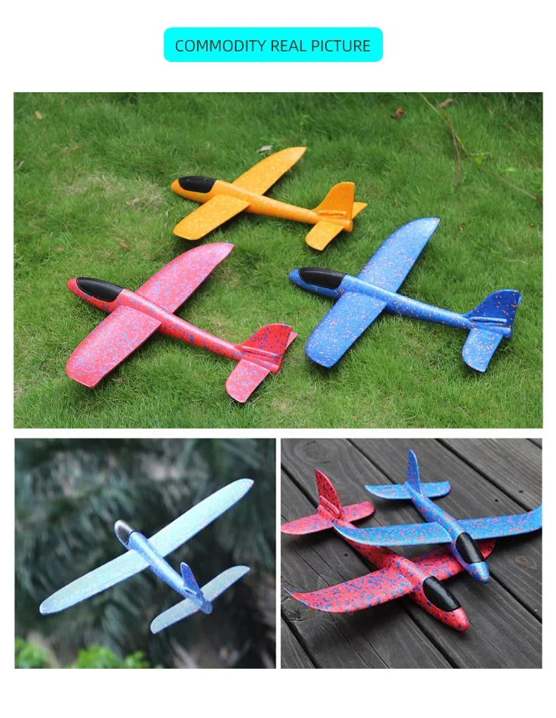 50CM Big Foam Plane Glider Hand Throw Airplane Light Inertial EPP Bubble Planes Outdoor Launch Toys for Boys Gift