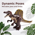 Jurassic Large Spinosaurus Dinosaur World Building Block Figure Movable Joint Prehistoric Animal Model Educational Assemble Toy