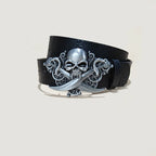 Punk Skull Plus size Leather Belt For women and men Harajuku Gothic Y2K Embossed Skeleton Hand Decoration Halloween Accessories