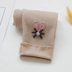 Bunny Butt Leggings for Girls - Playful Cotton Pants with Fluffy Tail Ear Details Perfect for Toddler Little Girl Everyday Wear