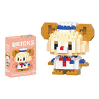 Disney 214 style Winnie LinaBell StellaLou Building Blocks Princess Cartoon Figrues Bricks Children's Assembly Toys Model Gift