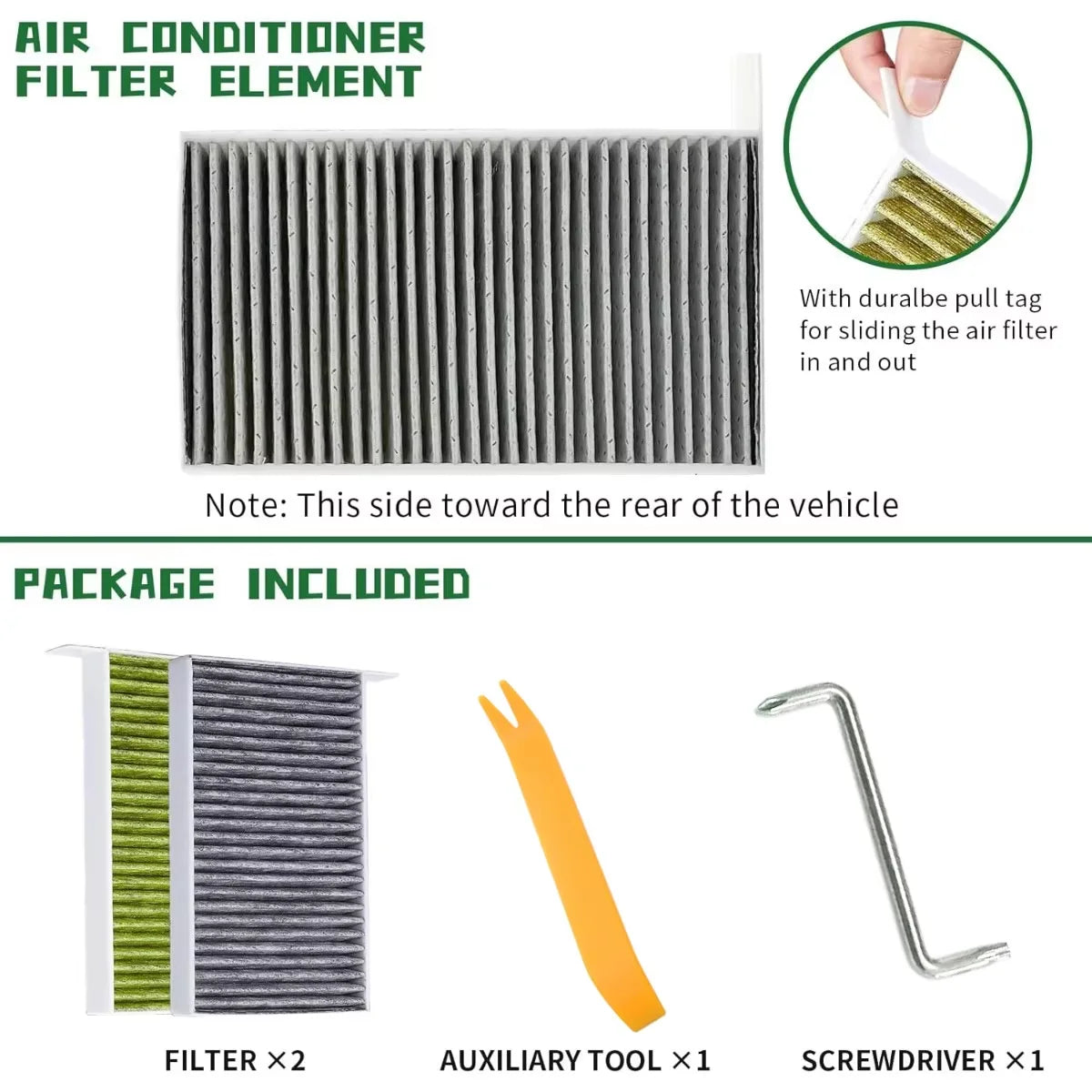 Car Cabin Filter With Activated Carbon Air Conditioning Filter Suitable For Tesla Model 3 Y Automotive Air Filter Bring Tools