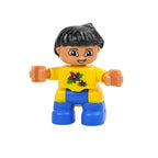 Big Size Figures Building Block Doll Family Farmer Pirate Worker Doctor Policemen Large Brick Compatible Build House Duploes Toy