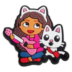 14Pcs/set Gabby's Dollhouse Decoration Anime Shoe Charms Cute Sandals Shoes Accessories PVC Badges for Kids Christmas Gift