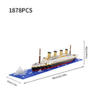 Micro particle building block assembly toy Titanic giant male and female puzzle cruise ship model children's toy