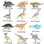 Oenux Montessori Miniature Lion Shark Horse Dinosaur Animals Model Set Action Figures Figurine Zoo Cute Education Kids Toy Gift