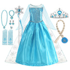 Girl Vestidos Costume Kid Dress Halloween Cosplay Children Birthday Carnival Party Dress Up 2-10 Year