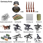 40/set World War II military building blocks National army soldier Character weapon assembly building block Children's toy gifts