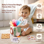 Montessori cloths Toys Magic Cotton Animal Tissue Box Kids Finger Exercise Cloth Busy Box Toys Baby Educational Activity Sensory