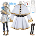 Frieren Beyond Journey's End Cosplay Costume Anime Magician Dress Elf Ear Halloween Party Charistmas for Women Girls