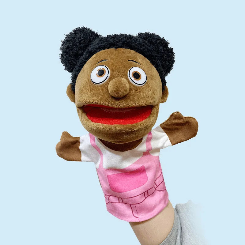 25cm Sweet Family Hand Puppet Dolls Early Education Learning Stuffed Plush Toys Cospaly Hand Finger Puppets for Children Gifts