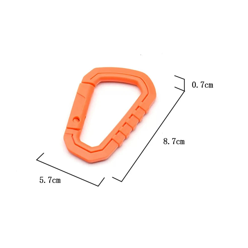 Tactical Carabiner Molle Clip Plastic Buckle ITW Keychain D-Ring Hard Hook Spring Snap EDC Gear Camping Hiking Outdoor Tools