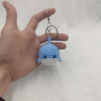 Cute Small Bear Couple Keychains Knitting Cartoon Bear Mini Animal Doll Keyrings Crochet Keychain Wholesale Custom Acceessories