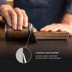 Rolling Knife Sharpener Magnetic Knife Holder Diamond Sharpening Stone Kit with 15 and 20 Degrees Angle Roller Kitchen Accessory