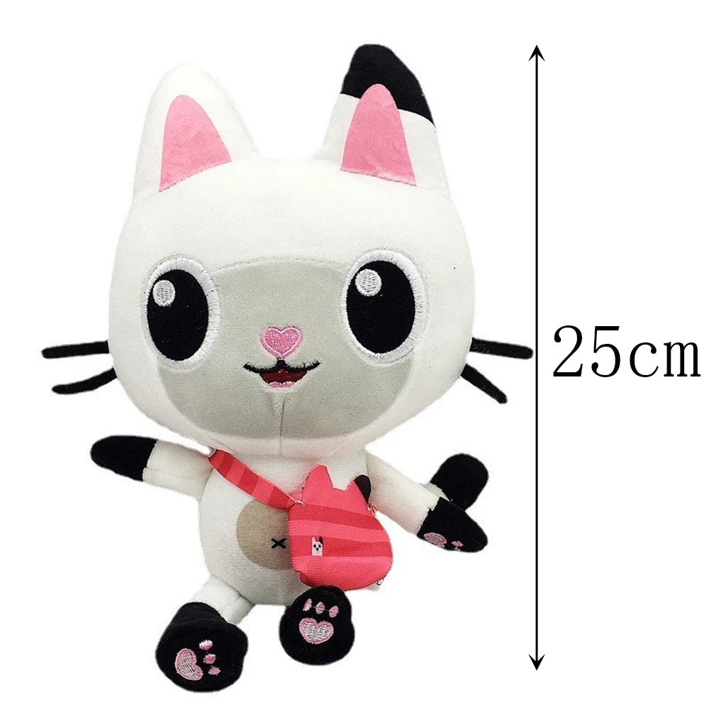 New Gabbys doll house Plush Toy Mercat Cartoon Stuffed Animals Smiling Cat Car Cat Hug Gaby Girl Birthday Gift!