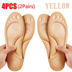 PU Feet Sole Soft Orthopedic Sport Insoles for Breathable Shock Absorption Running Shoes Pad for Men Women Arch Support Insole