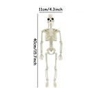 40cm Human Shape Bones Posable Skeleton,Haunted House Horror Props,Halloween Skull Skeleton Party Home Decorations DIY Supplies