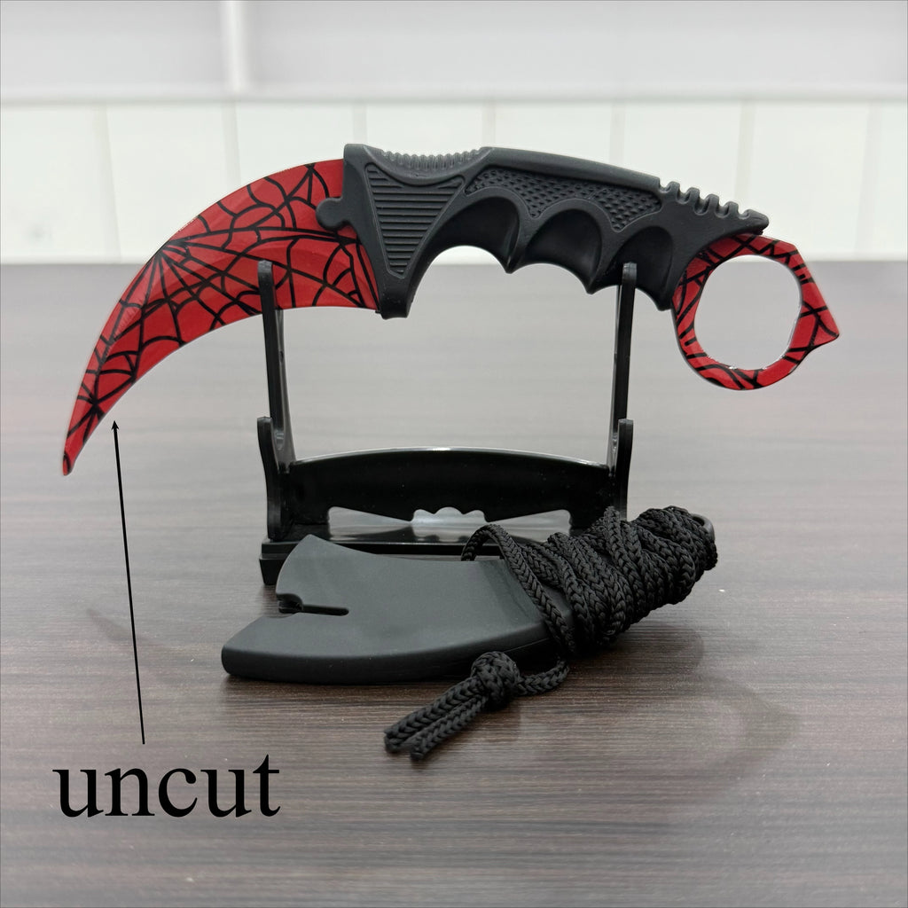 18.8cm Sakura Claw Knife Metal Model Collectible Desk Ornaments Lightning Karambit Cosplay Prop Home Decoration Boys Knife Safe