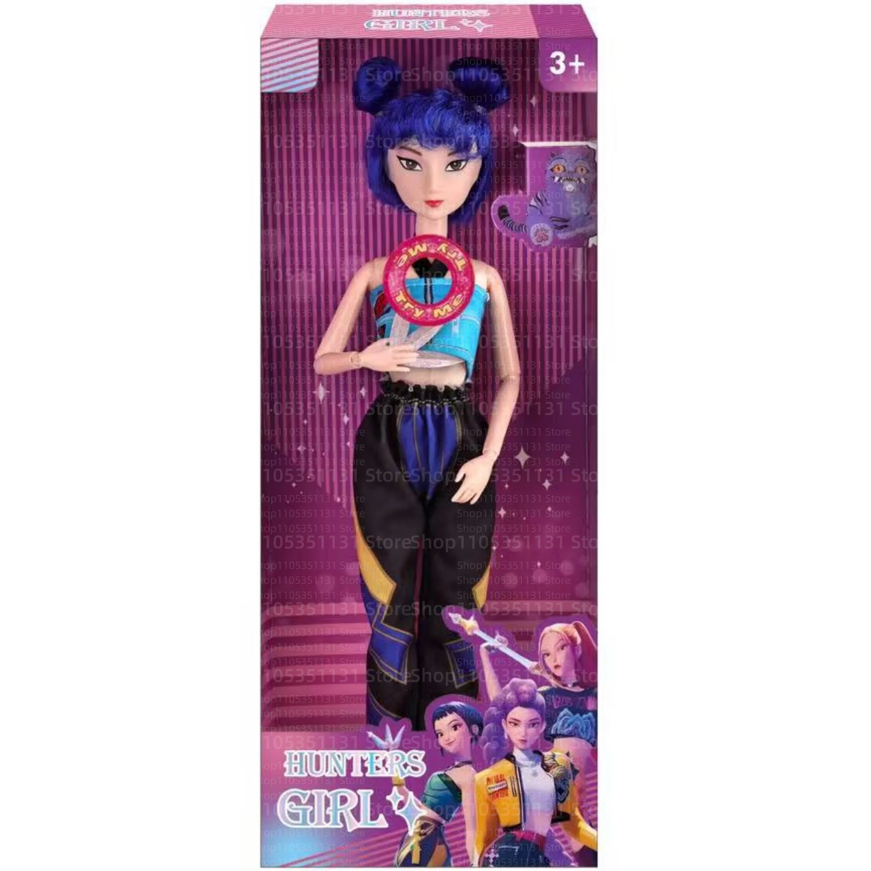 Kpop Rumi Mira Zoey Vinyl Doll Anime Hunters Girl 11 Inch Articulated With Theme Music Cute Toy 3PCS Set Gift for Kids Girl Fans