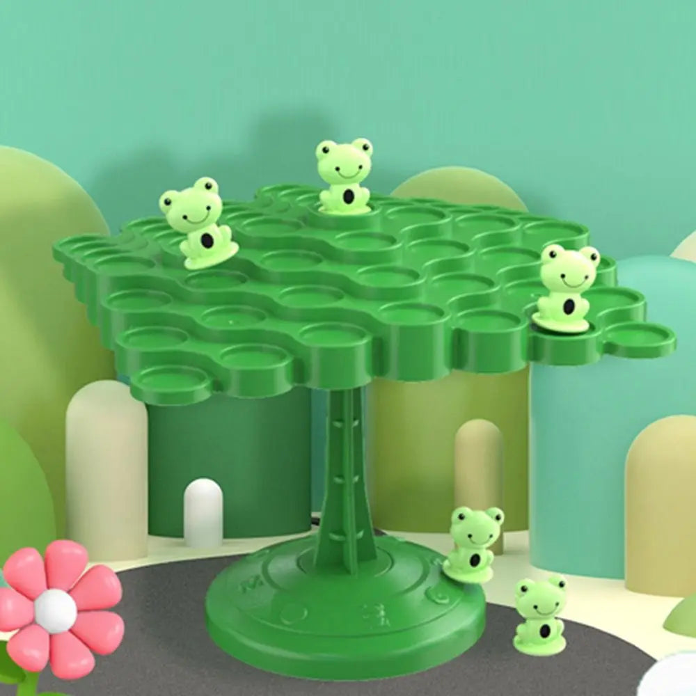 Fun Frog Balance Tree Children Math Toys Balancing Board Game Parent-child Interaction Tabletop Balance Game Toy Gift for Kids
