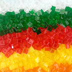 200PCS 1x1 Transparent Clear Colorful Bricks Flat Tile Smooth Building Blocks DIY Educational Creative Parts Toy for Kids 3070