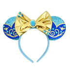 Frozen Elsa Mickey Mouse Ear Headband Sparkling Purple Bow Hair Hoops for Party Valentine Day Gift Holiday Hair Accessories