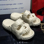 Halloween Personalized Skull Design Women Slippers Summer Outdoor Fun Slide Thick Sole Platform Beach Non-Slip Women Sandal