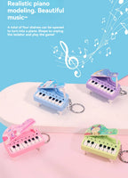 Mini Desktop Piano Keychain Cute Music Game Machine Colorful Bag Pendant Children's Educational Toy Easter Gift