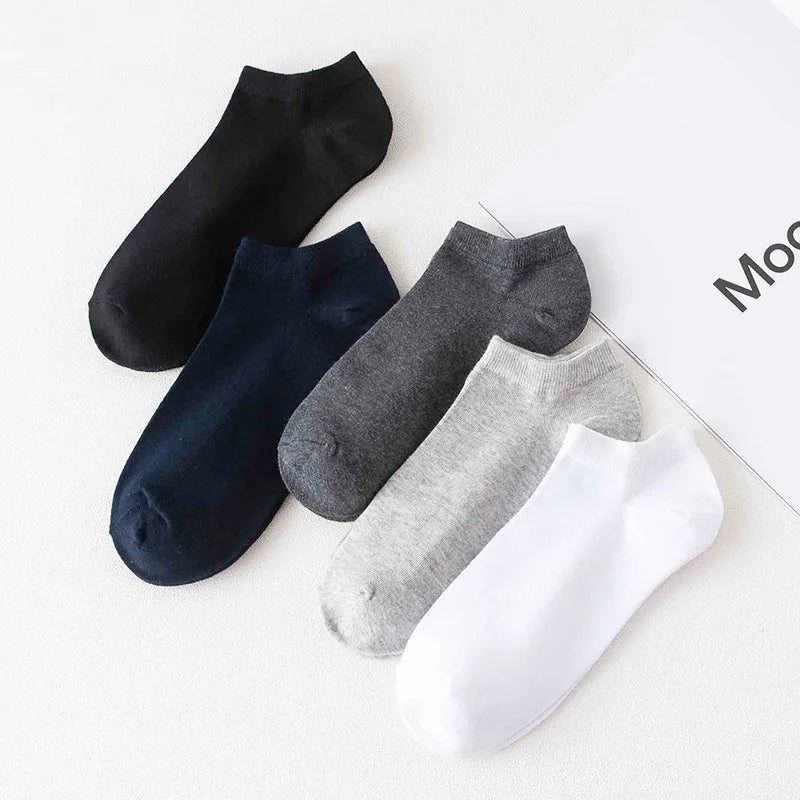 Summer Spring Unisex Solid Color Ankle Socks 10/20/40 Pairs Soft Lightweight No Show Sports Socks for Men Women Bulk Value Pack