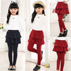 Kids Leggings for Toddler Baby Girls Pants Spring Autumn Fake Two Skirt-Pants Children Trousers Cotton Legging 2-10 Y