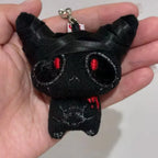 Halloween Horror Plush Keychain Creepy Bloody Monster Doll Goth Bag Charm Scary Accessories for Backpack Cosplay Party Decor