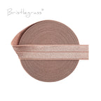 BRISTLEGRASS 2 5 10 Yard 5/8" 15mm Solid FOE Shiny Fold Over Elastic Spandex Satin Band Hair Tie Headband Dress Sewing Lace Trim