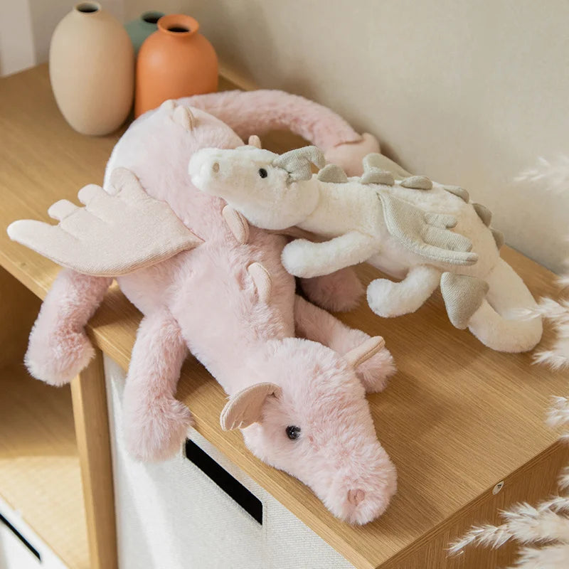 30/50/70/90cm Flying Dragon Action Figure Stuffed Toy Flying Wings Dinosaur Rag Doll White Green Blue Pink Dinos Birthday Gift