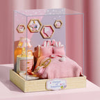 Wooden Miniature Doll House DIY Small House Kit Making Room Toys 3D Puzzle Assembly Building Model Toys for Birthday Gifts