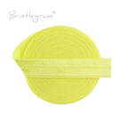 BRISTLEGRASS 2 5 10 Yard 5/8" 15mm Solid FOE Shiny Fold Over Elastic Spandex Satin Band Hair Tie Headband Dress Sewing Lace Trim